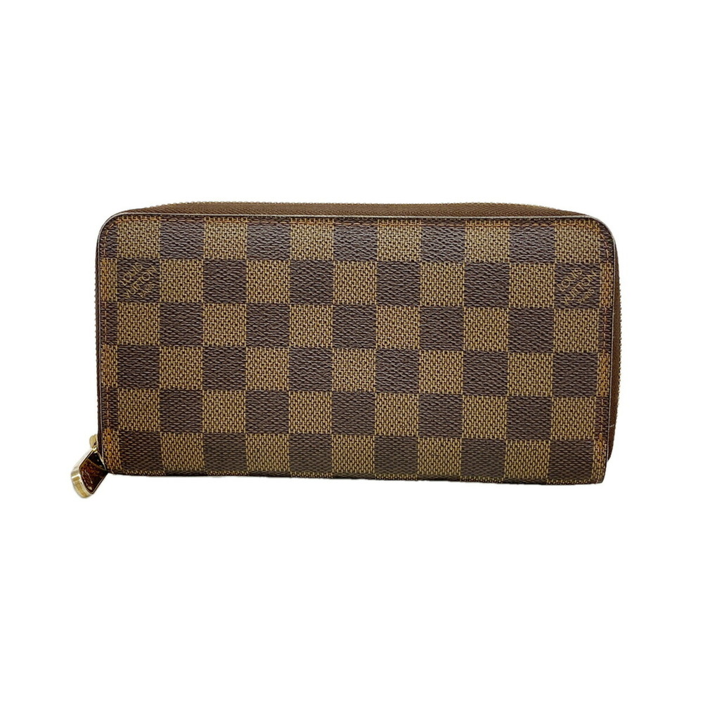 Louis Vuitton Damier Zippy Wallet N60015 Ebene Long for Men and Women